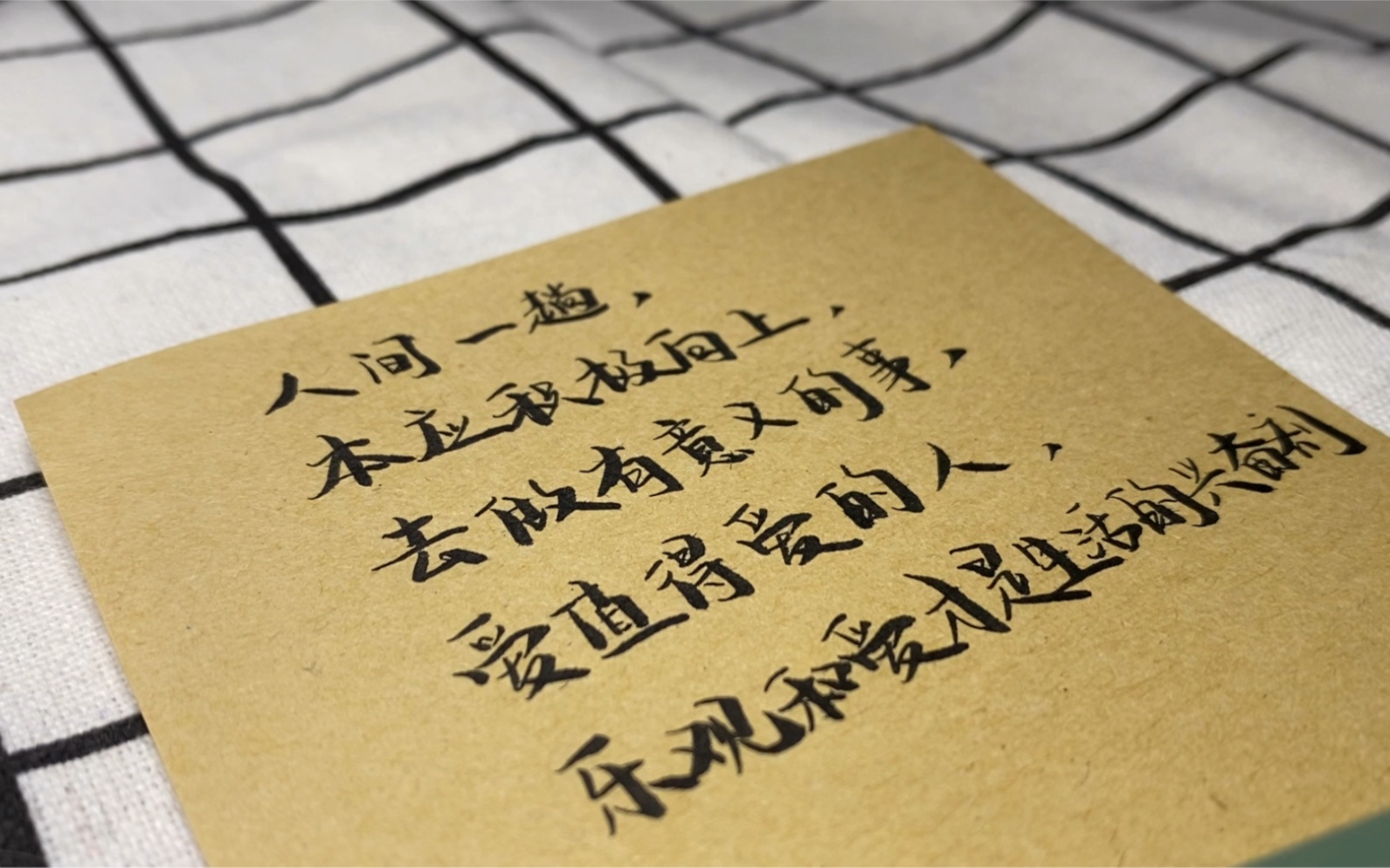 手写 | 人间一趟,本应积极向上,去做有意义的事,爱值得爱的人,乐观和