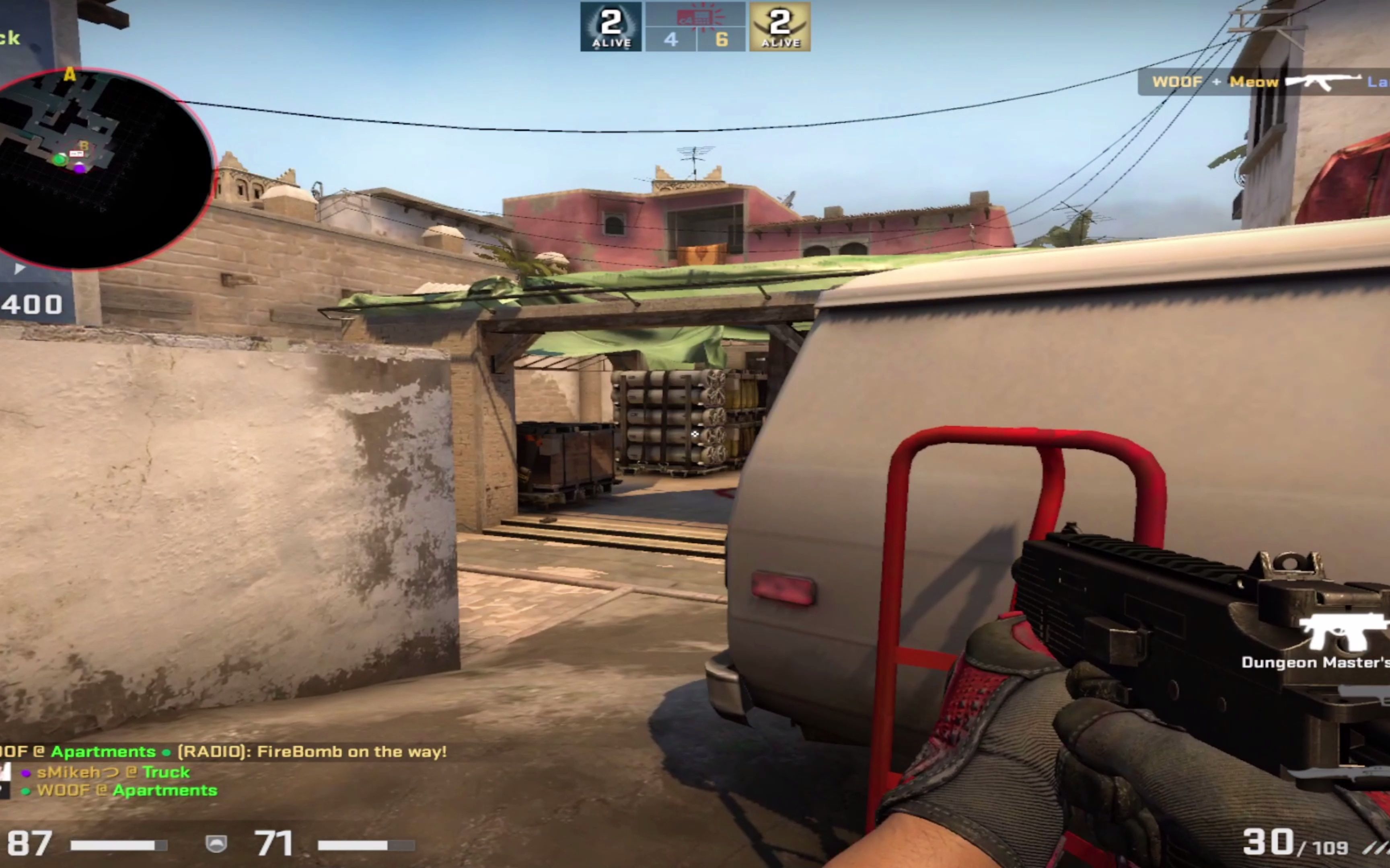 【csgo】mirage 1v2 1v4 4k