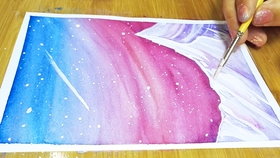 如何画透明效果的水彩花朵 初学者手把手教学 画粉色的水彩花朵 哔哩哔哩 つロ干杯 Bilibili