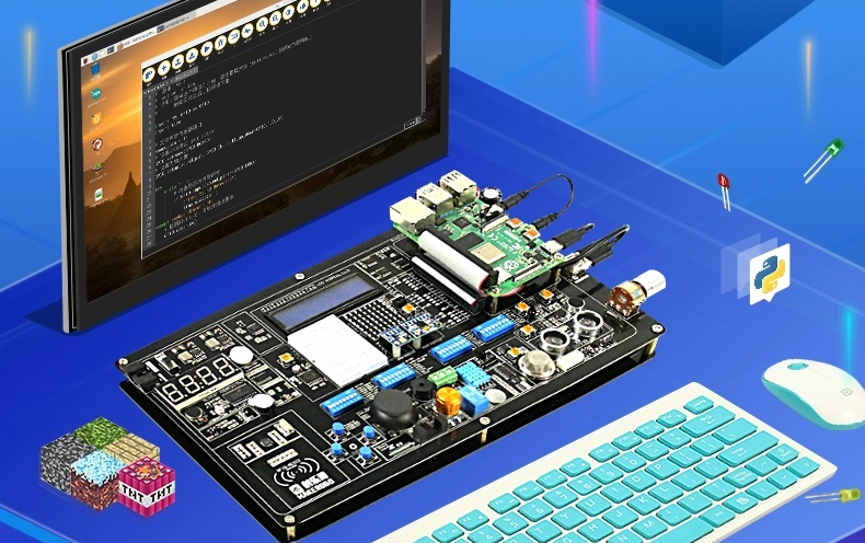 [图]创乐博 CreatePi 树莓派传感器实验板Python编程入门教学