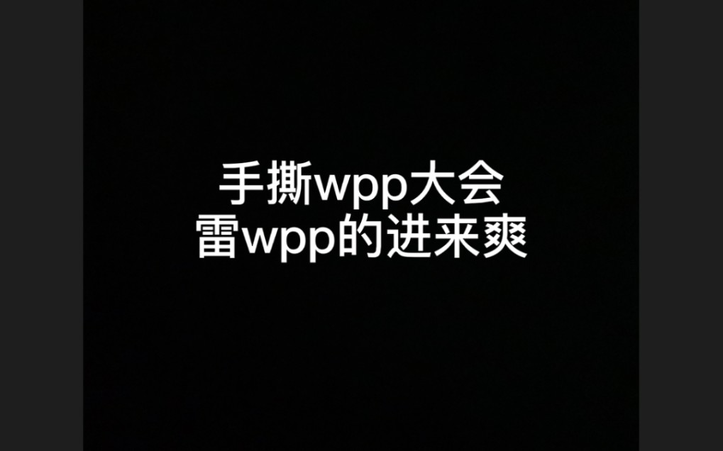 【雷wpp进】wpp勿入谢谢哔哩哔哩bilibili