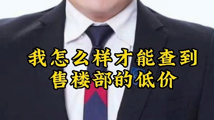 我怎么样才能查到售楼部的低价,帮你省个十几万哔哩哔哩bilibili