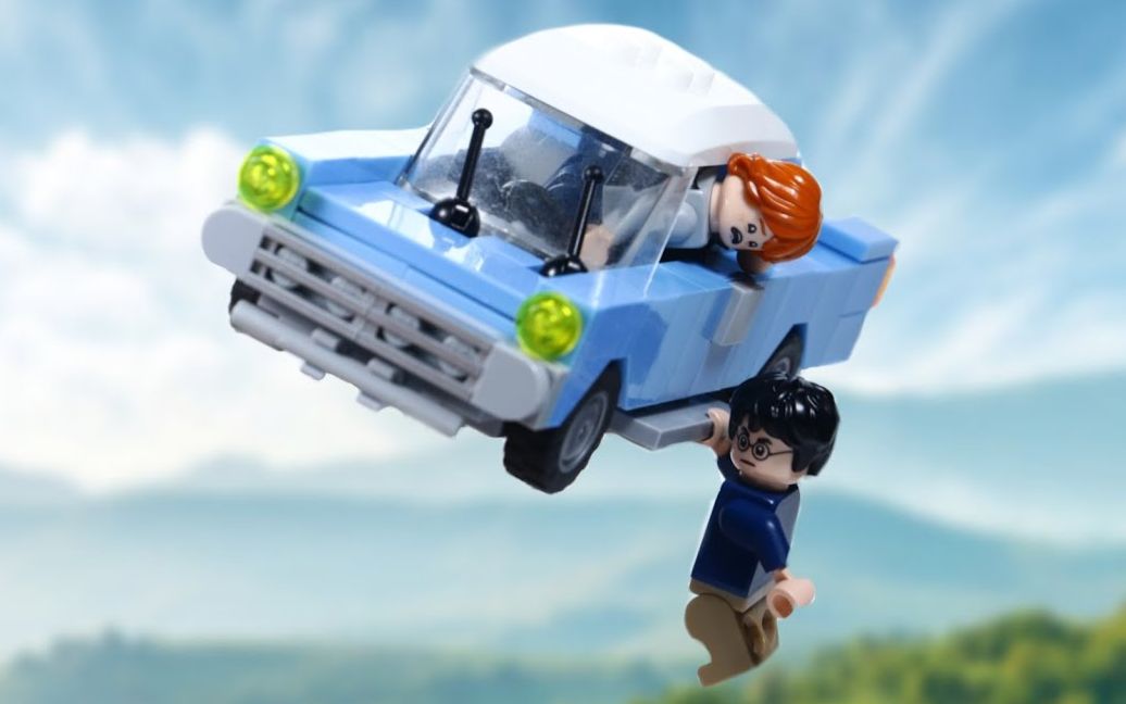 乐高moc教程 哈利波特 韦斯莱家的魔法飞车 拼搭指南_哔哩哔哩 (゜-゜