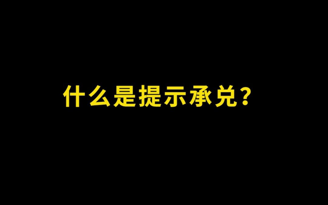 什么是提示承兑?哔哩哔哩bilibili