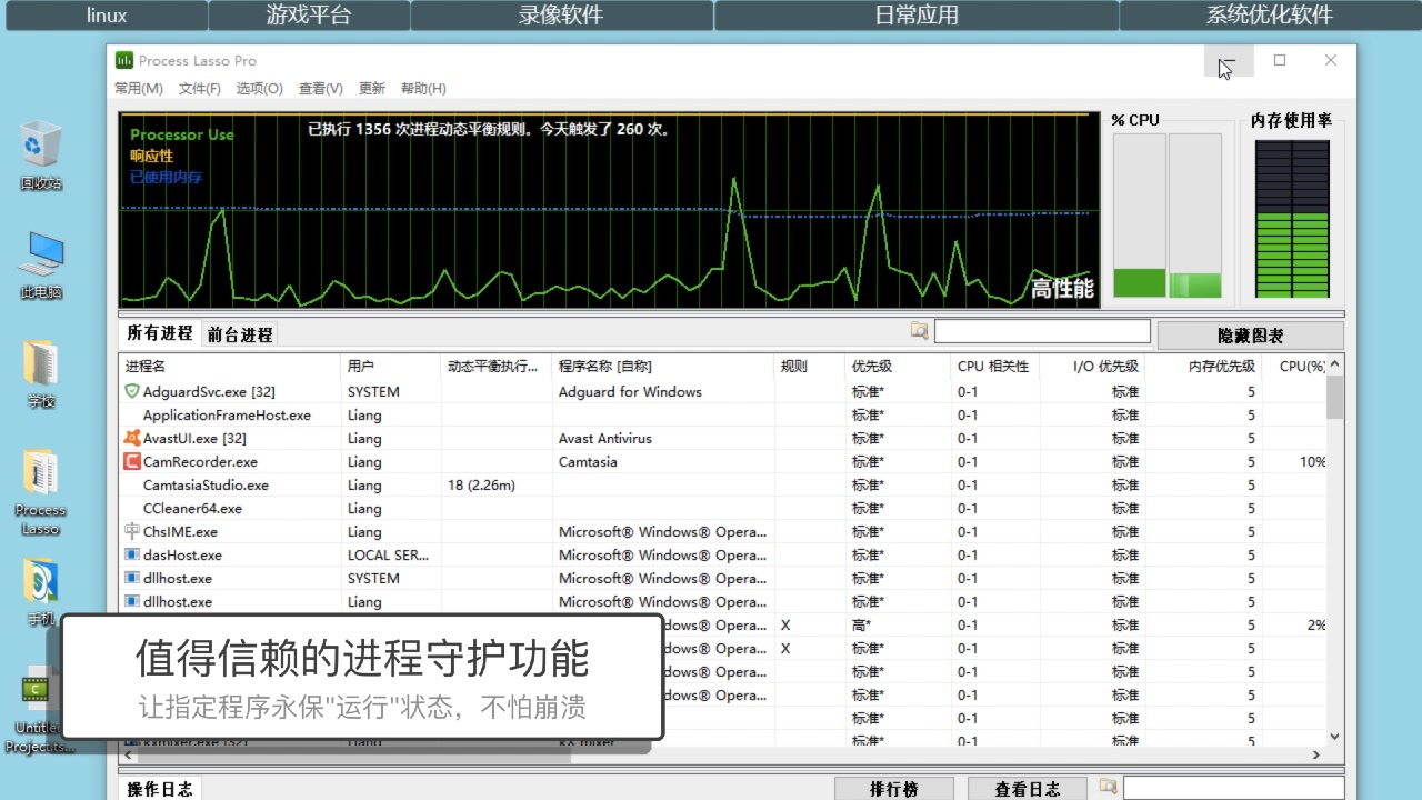 「数码荔枝」Process Lasso  WIN 系统性能优化工具,智能实时优化拯救老电脑,告别卡顿哔哩哔哩bilibili