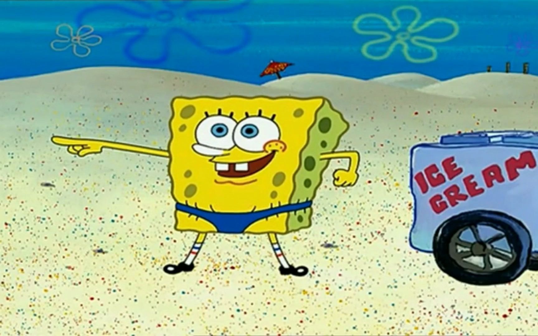 海绵宝宝真是杞人忧天,为防止溺水,直接把游客绑起来_哔哩哔哩