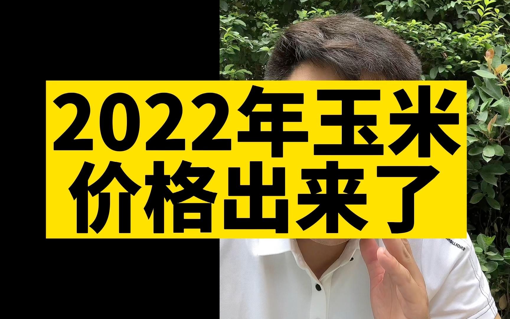 2022年玉米价格出来了!哔哩哔哩bilibili