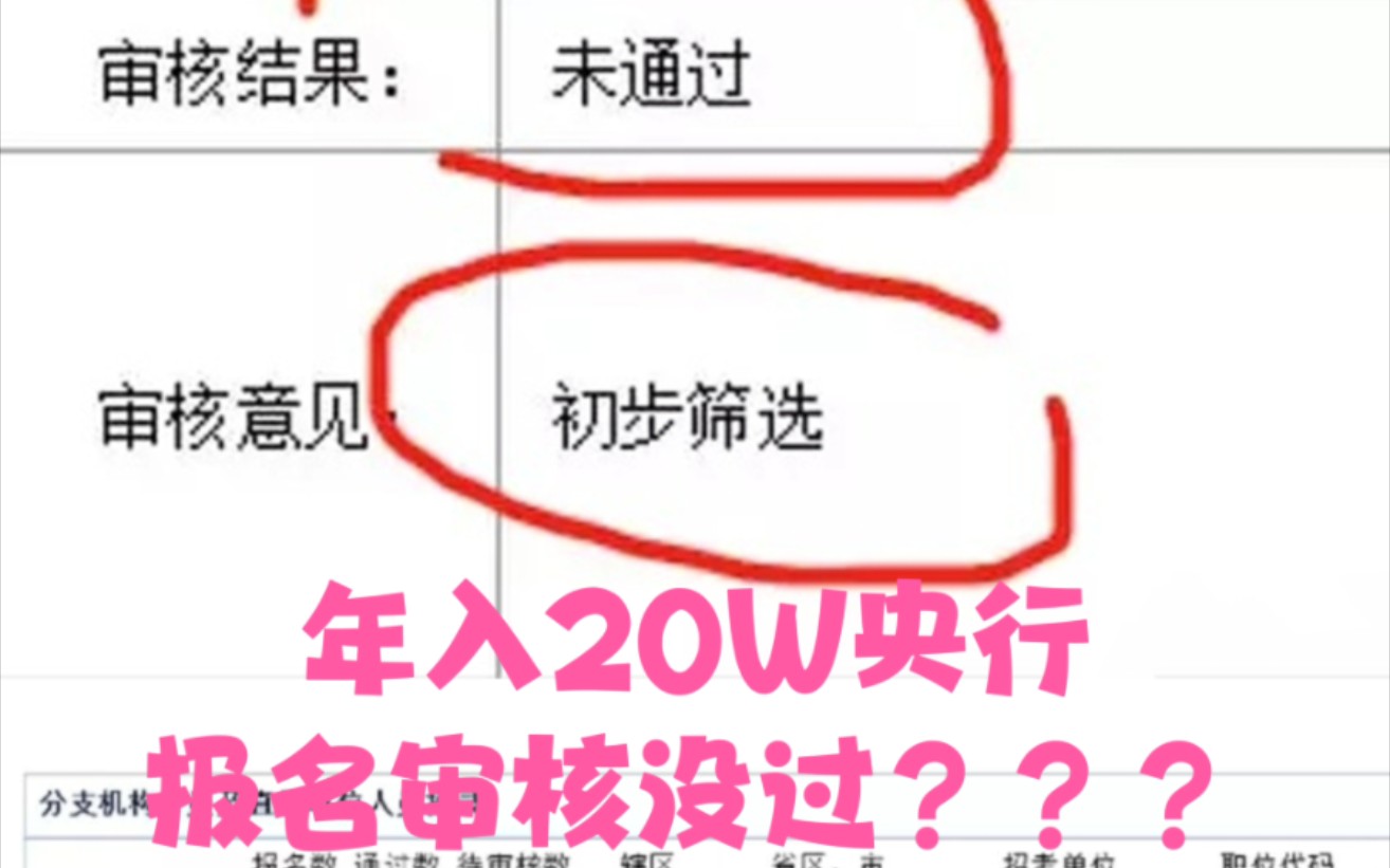 2023年中国人民银行招聘考试报名审核介绍,央行笔试报名审核没过怎么回事???哔哩哔哩bilibili