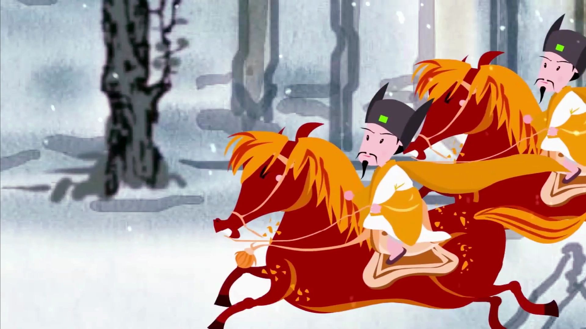 2616174 卖炭翁诗词朗诵水墨动画