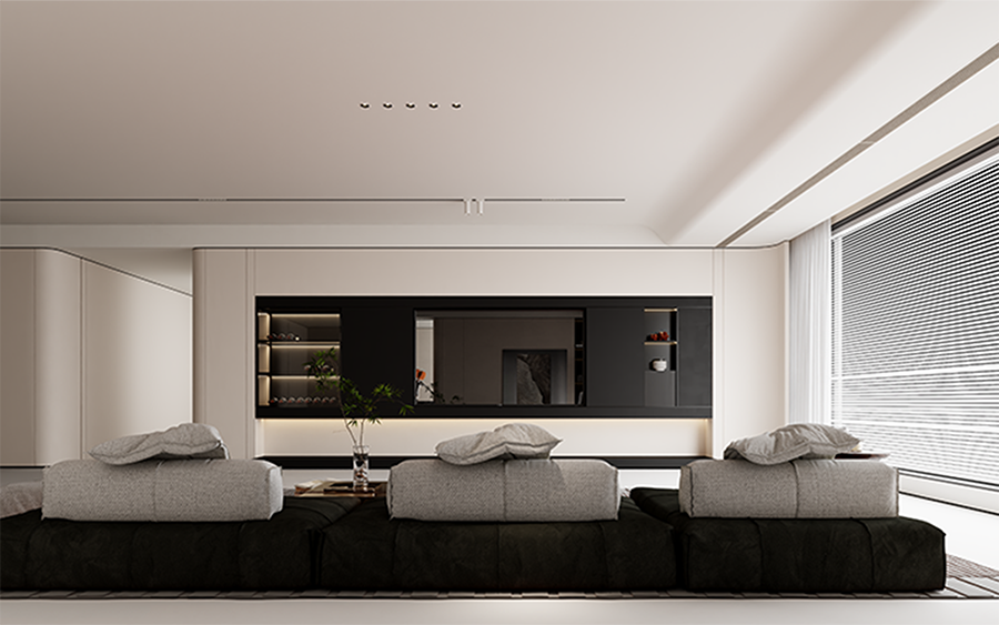 极简现代无主灯320平米大平层设计-01期