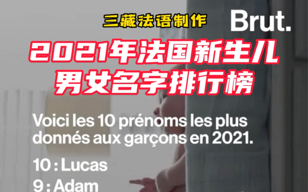 法国新生儿取名排行榜,排名第一的男孩女孩名你肯定想不到……哔哩哔哩bilibili