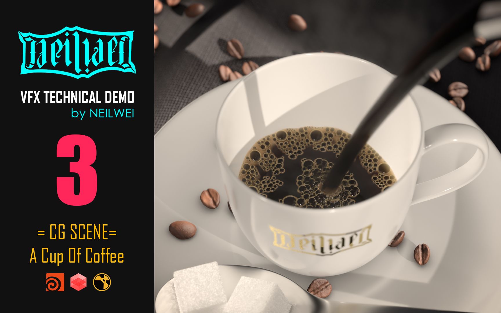 活动  【neil wei】cg特效技术展示 3 - cg场景 : a cup of coffee