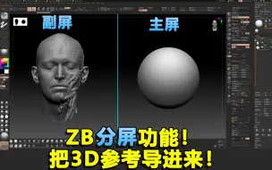 Download Video: 【干货小技巧课堂】ZBrush分屏功能！把3D参考导进来！ZB教程！ZB干货！新手向！