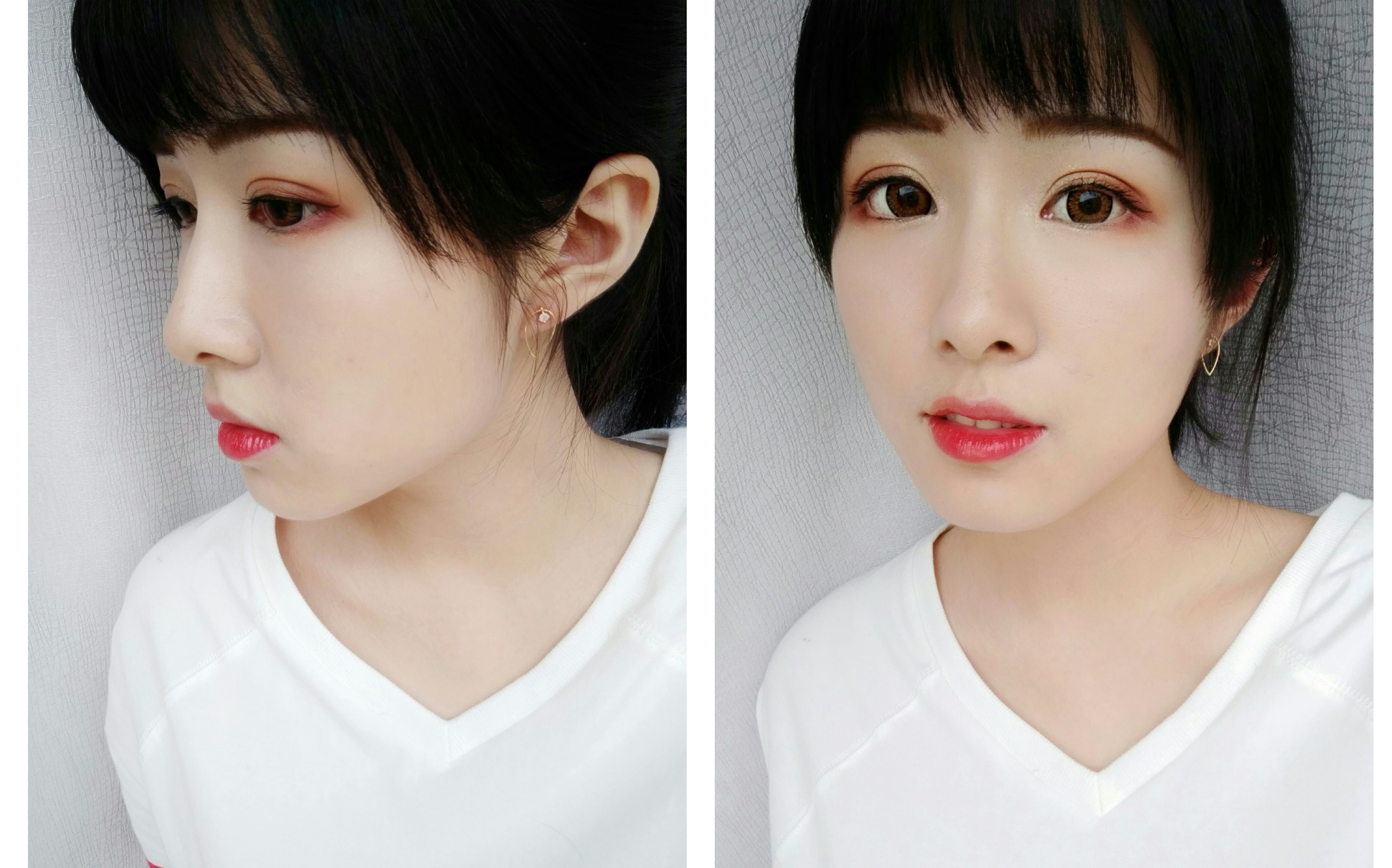 【雪尧】网骗级别夏日日系橙色元气妆容分享~新手友好,自然光线,无