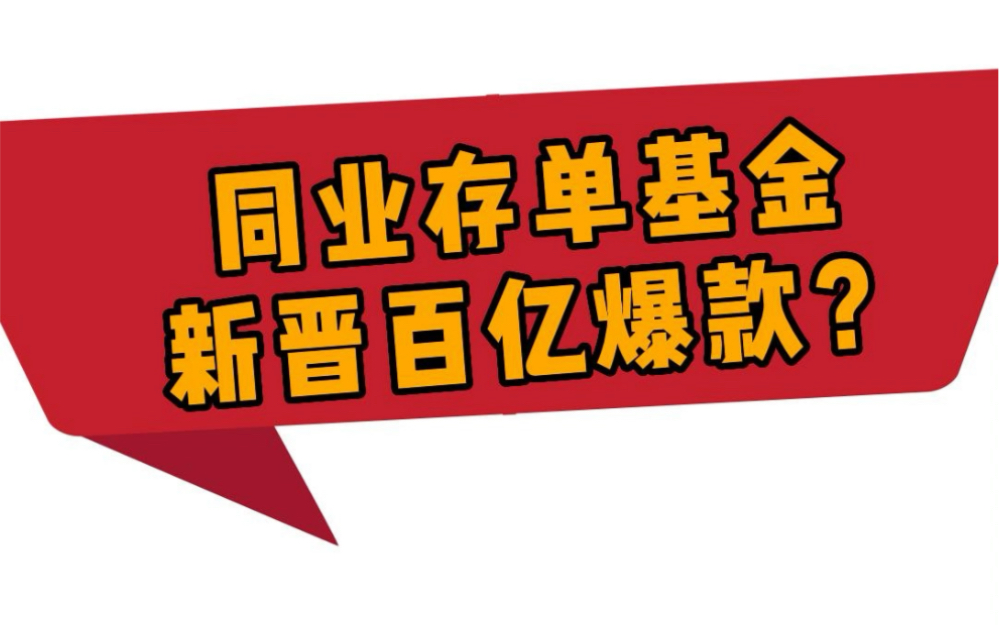 新晋百亿爆款!同业存单基金能入手吗?哔哩哔哩bilibili