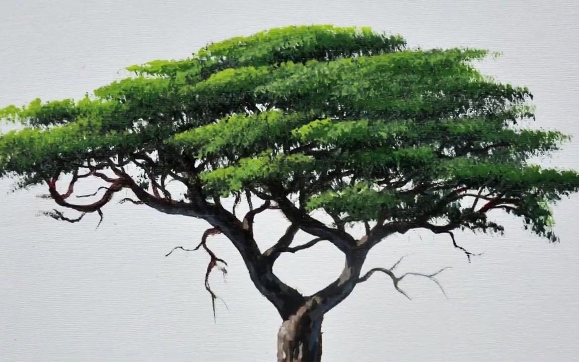 手把手教你画丙烯之树木画法合集