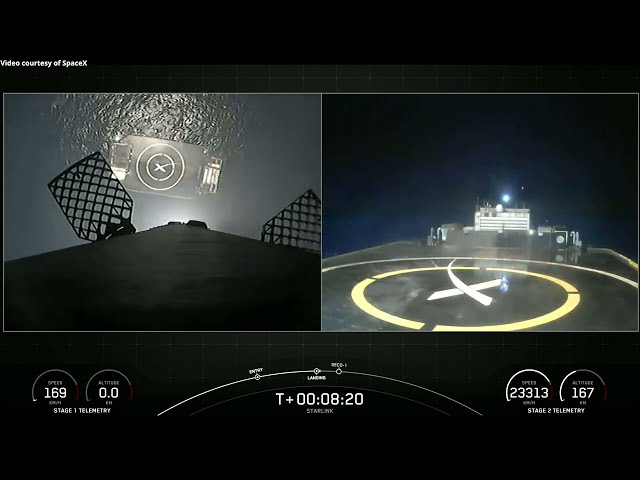 航天新闻速递 SpaceX Starlink 41 launch & Falcon 9 first stage landing, 19 March 2022哔哩哔哩bilibili