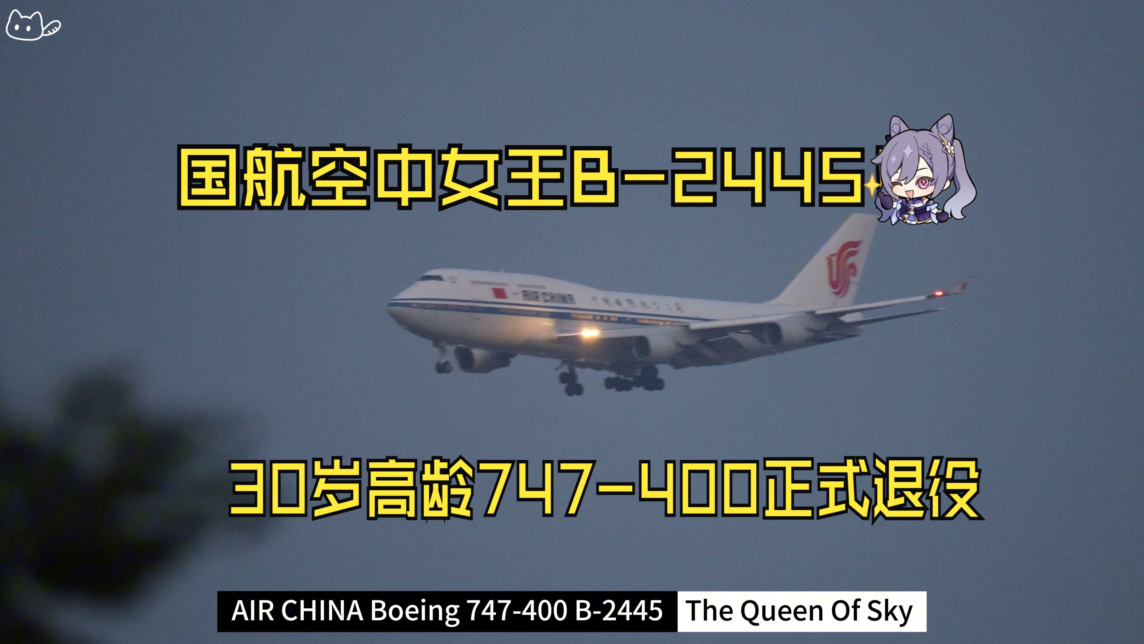 三十年风雨无阻,国航B2445空中女王波音747400,再见哔哩哔哩bilibili