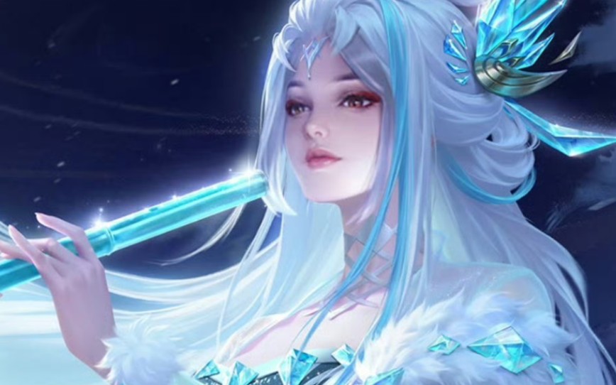 【亚某爆料时间】女娲-霜月吟新皮肤爆料来啦!