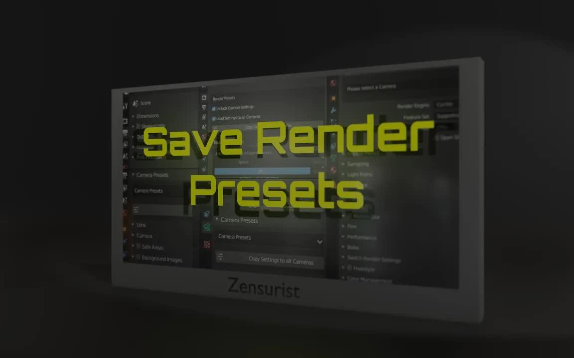 iBlender中文版插件Settings Presets 教程在Blender中保存渲染预设  有趣的推广Blender哔哩哔哩bilibili