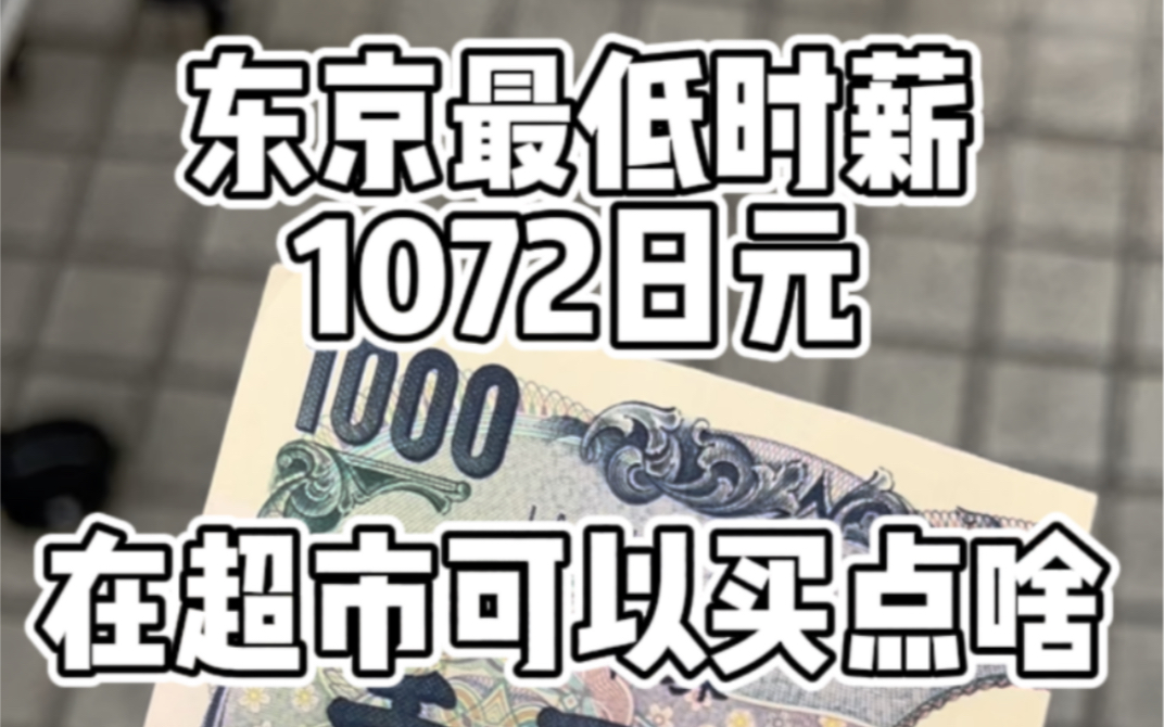 【东京兼职时薪购买力】日本东京打零工兼职最低时薪1072日元在超市挑便宜的买可以买点啥哔哩哔哩bilibili