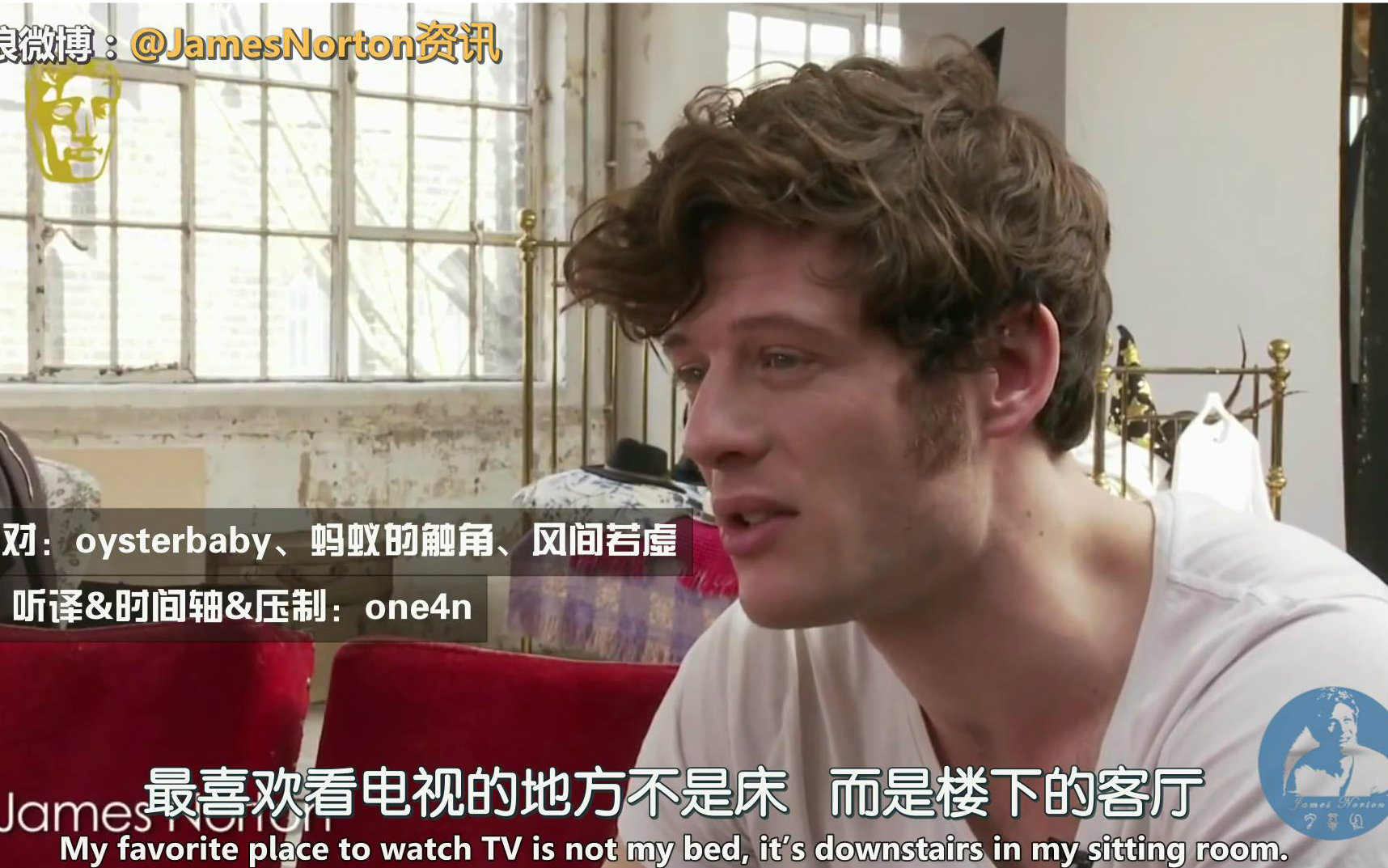 [图]【JamesNorton字幕组】James Norton 看电视二三事