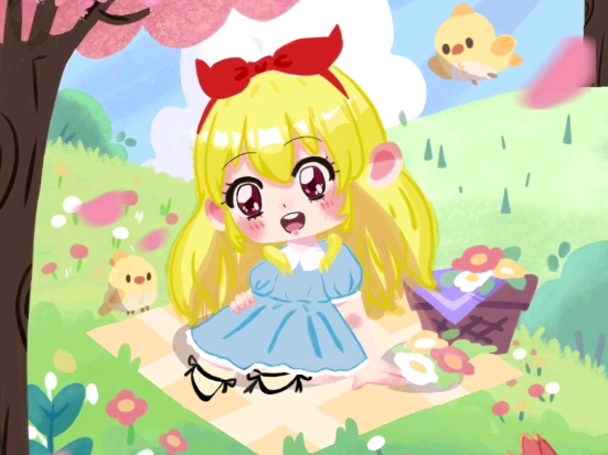 偶像活动星宫草莓同人q版全景大插画绘画