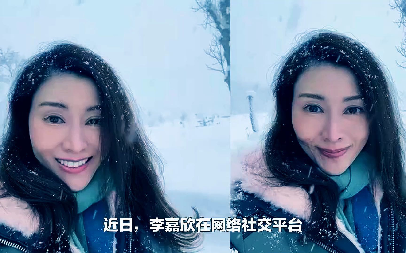 52岁李嘉欣素颜雪地自拍,眼尖网友指其贴双眼皮贴哔哩哔哩bilibili