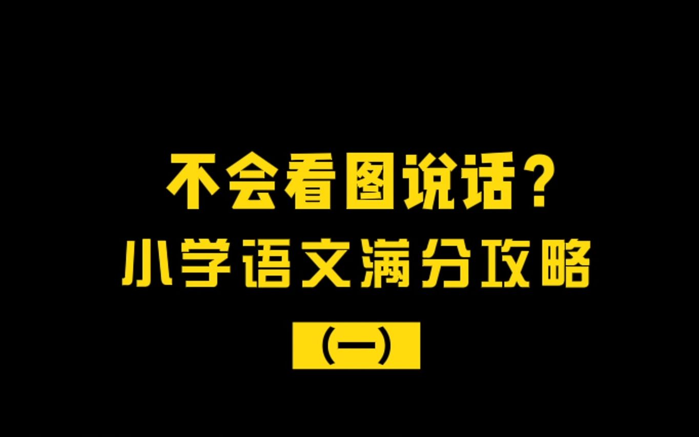 小学语文一年级看图写话!小学生看图写话怎么做?哔哩哔哩bilibili