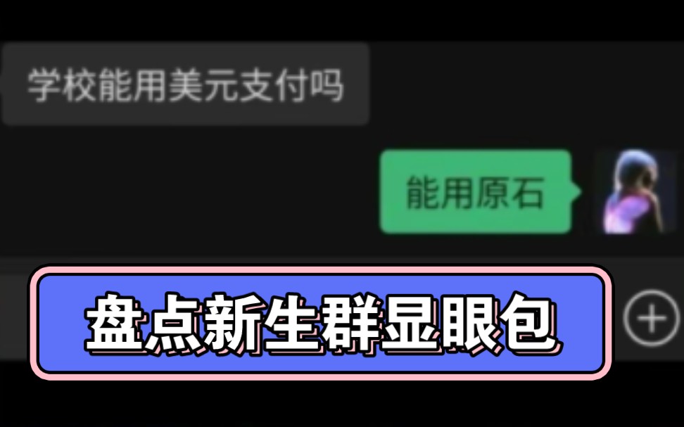 新生:学校能用美元吗?学长:可以用原石哔哩哔哩bilibili