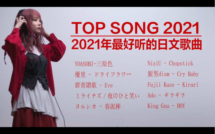 [图]2021年最火的日文单曲-2021年最好听的日文歌曲歌单-2021年播放最多的日文歌曲-你的歌单有这10首播放超千万的日文歌曲吗