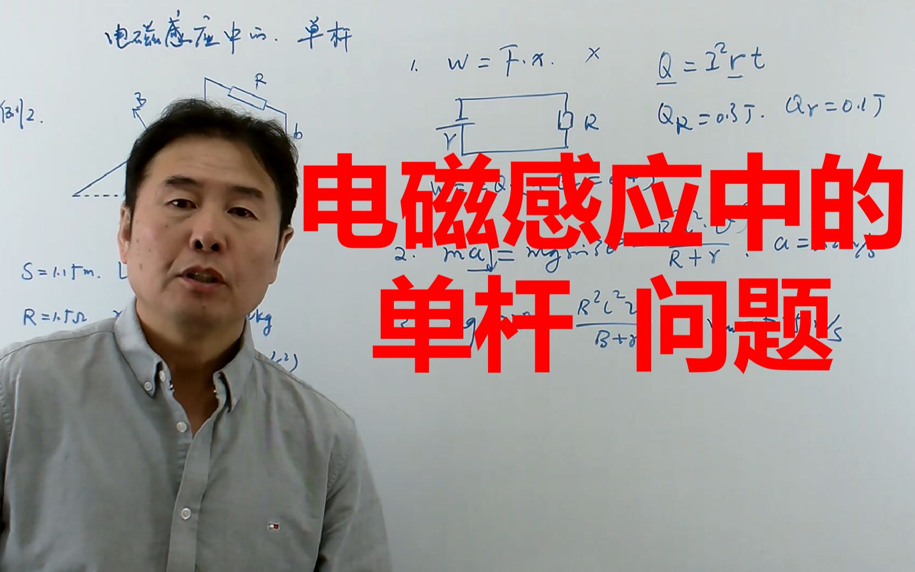 电磁感应中的单杆和双杆1——单杆 有电源的情况、有外力的情况哔哩哔哩bilibili