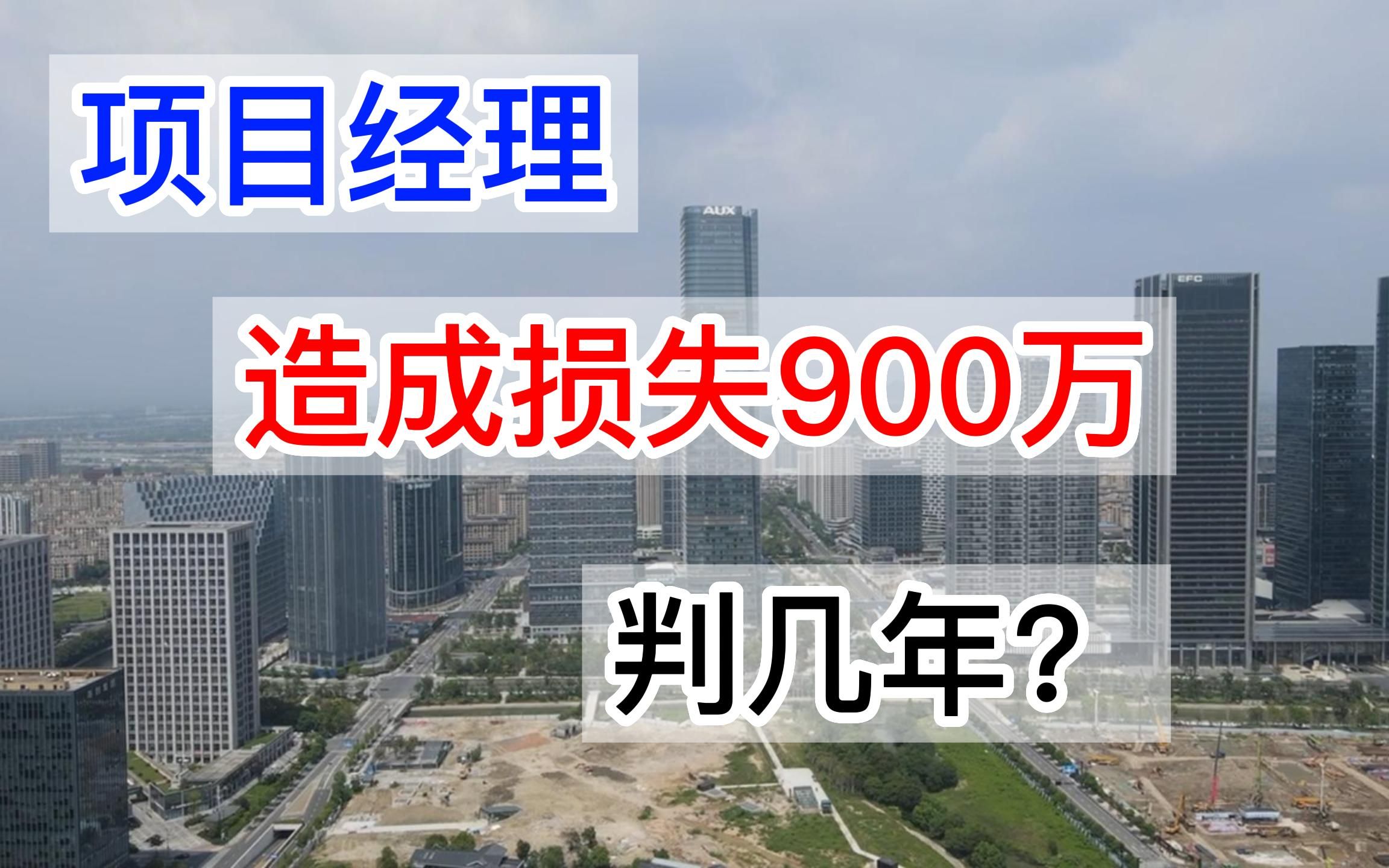 项目经理造成损失900万,判2年哔哩哔哩bilibili