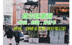 Video herunterladen: 今天要去的是首尔的延南洞，在一个厂的旧铁道改造公园的两旁，有很多小店，延南洞路两边都是最亲切的女装店、咖啡店等，这里有很多打卡的地方，随便一拍都是很好看的，