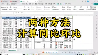 Download Video: 两种方法计算同比环比