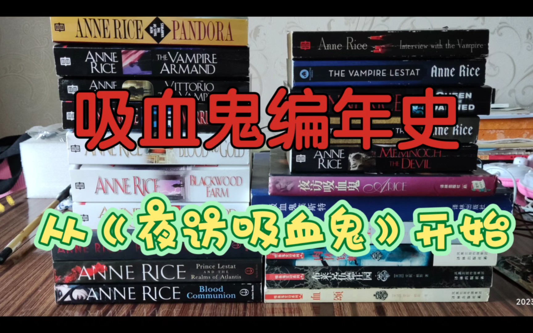 【vlog】吸血鬼编年史,从《夜访吸血鬼》开始,我终于将所有的书收集起来了!邀你一起品味吸血鬼文化!哔哩哔哩bilibili