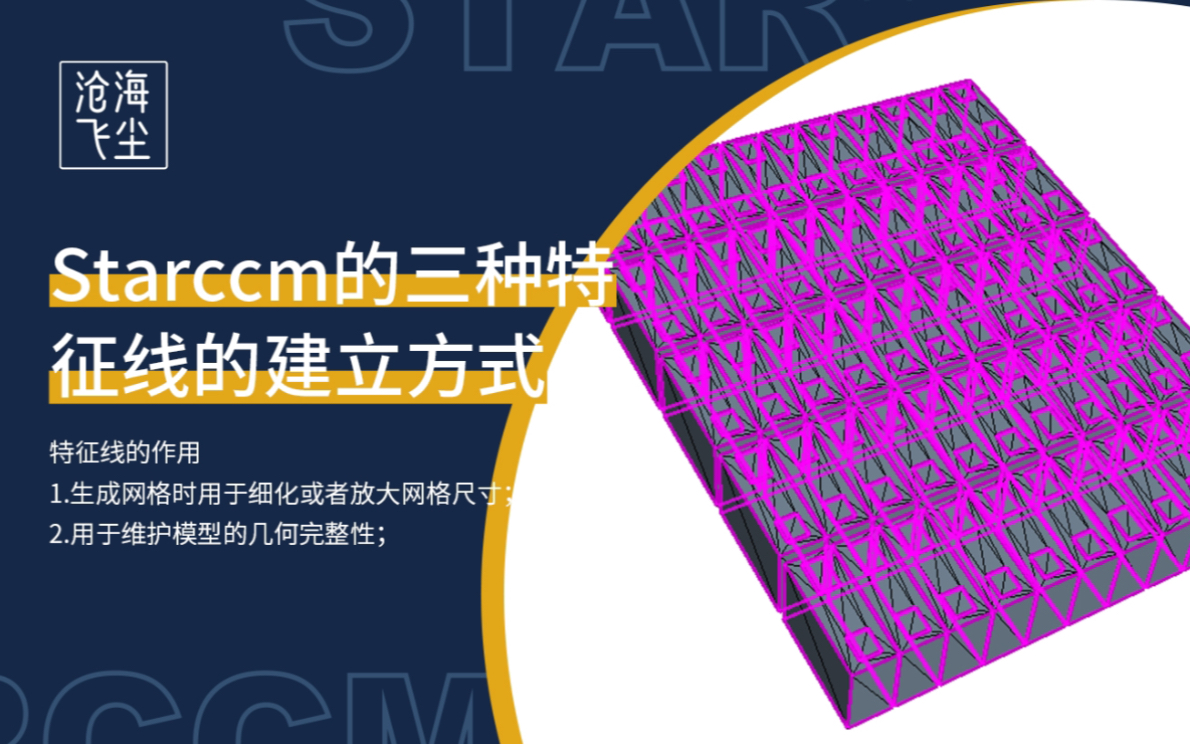 Starccm的三种特征线的建立方式-飞尘君-飞尘君-哔哩哔哩视频