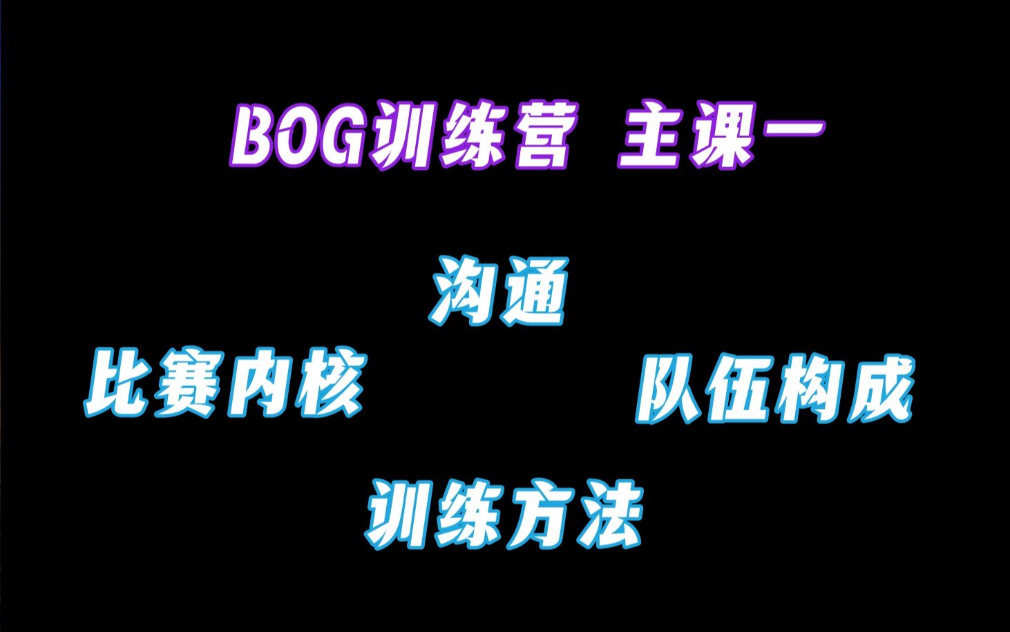 【BOG训练营】主课一 [比赛内核] [队伍构成] [训练方法] [沟通] Squad 战术小队 大橘子BOG哔哩哔哩bilibili战术小队