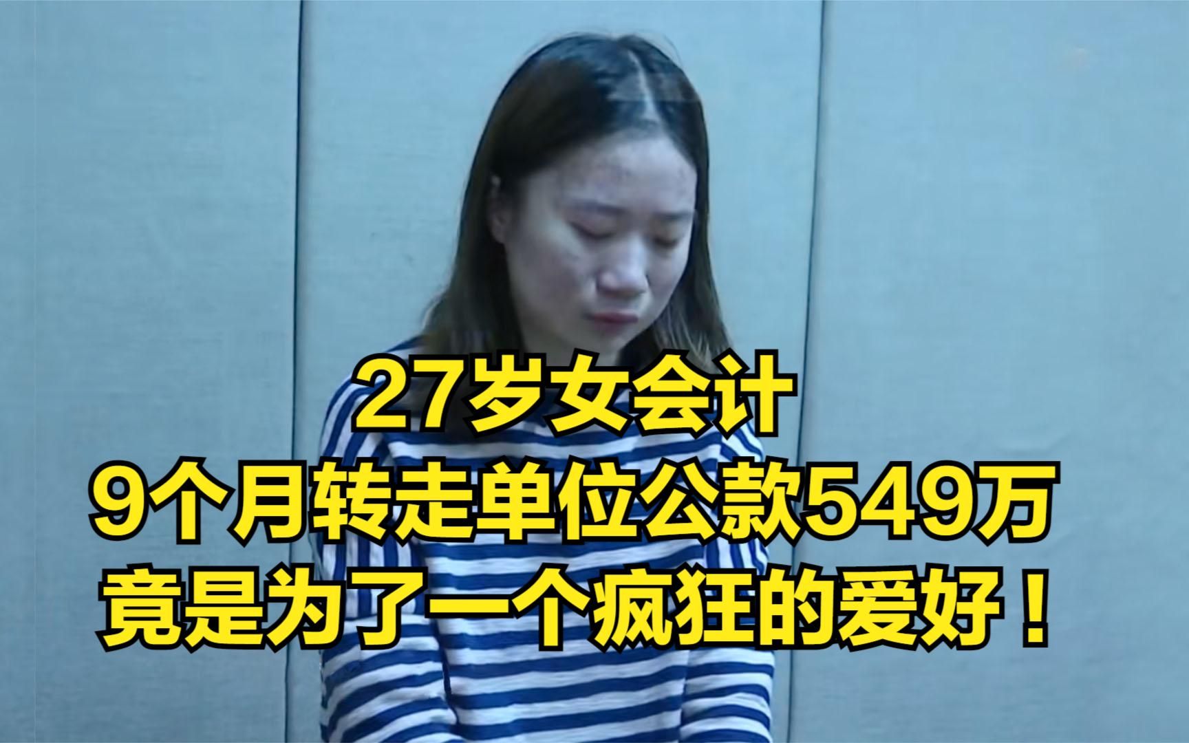 27岁女会计,9个月转走单位公款549万,竟是为了一个疯狂的爱好哔哩哔哩bilibili