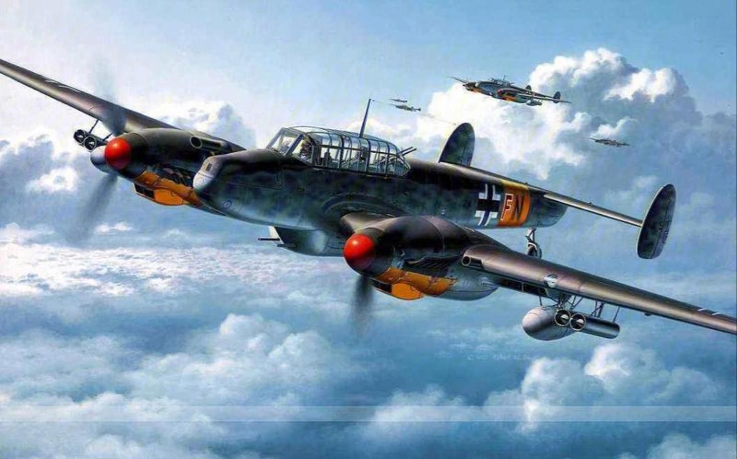 【欧战天空】War on the Sea海上战争(第一百一十九期)BF110的空中打击敌军商船队网络游戏热门视频