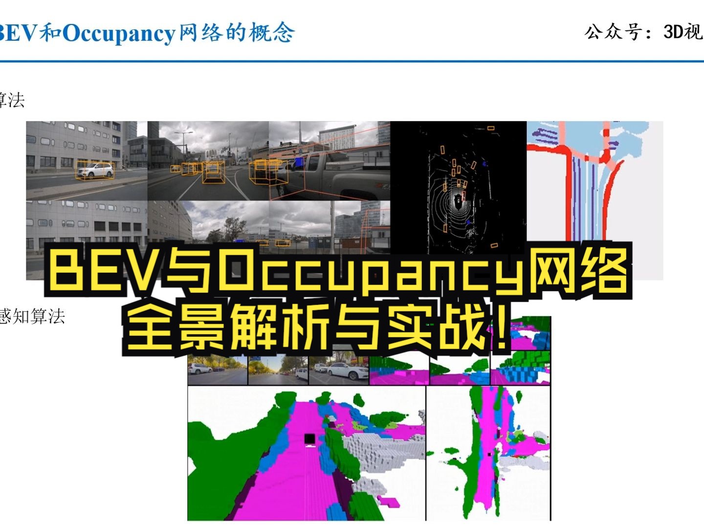 BEV与Occupancy网络全景解析与实战!哔哩哔哩bilibili