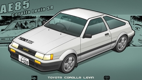 头文字d 秋名山车神藤原拓海座驾ae86 绘制过程你们要的86上山了 哔哩哔哩 つロ干杯 Bilibili