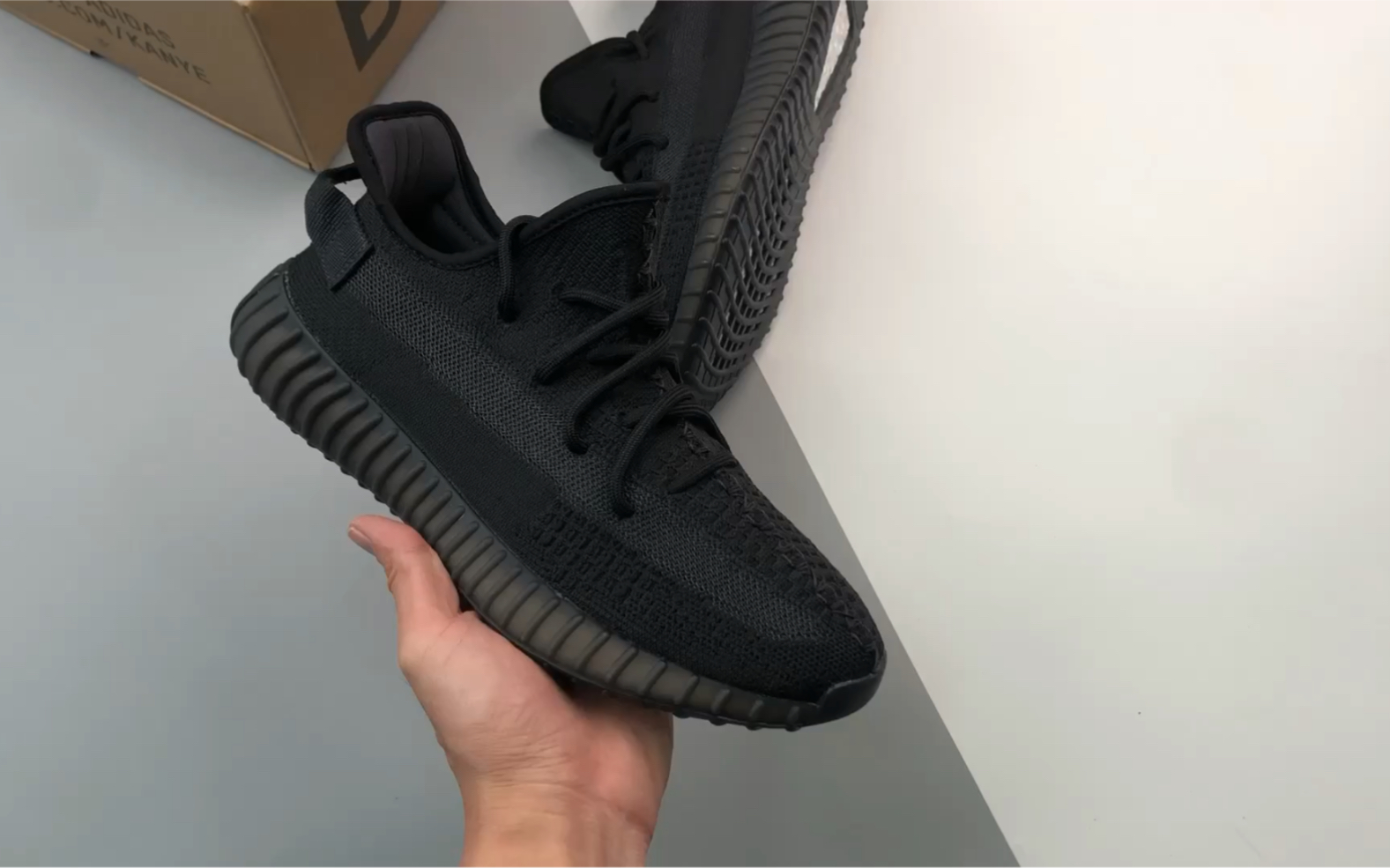 ad yeezy 350 boost v2 "onyx" 纯黑外贸客户指定订单 原织面纯原1.
