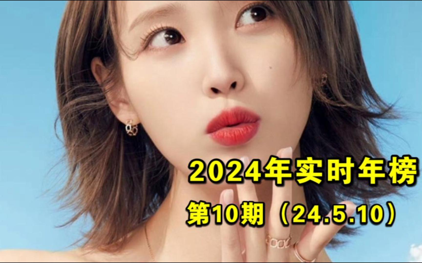 【melon实时年榜】截至5.10:前排好拥挤!IU实时年冠!吐司升至第三!女娃命运宝升6+超女反超老婆!昌哥OST升22!炽大聪明升4环+礼升24!姹新歌上...