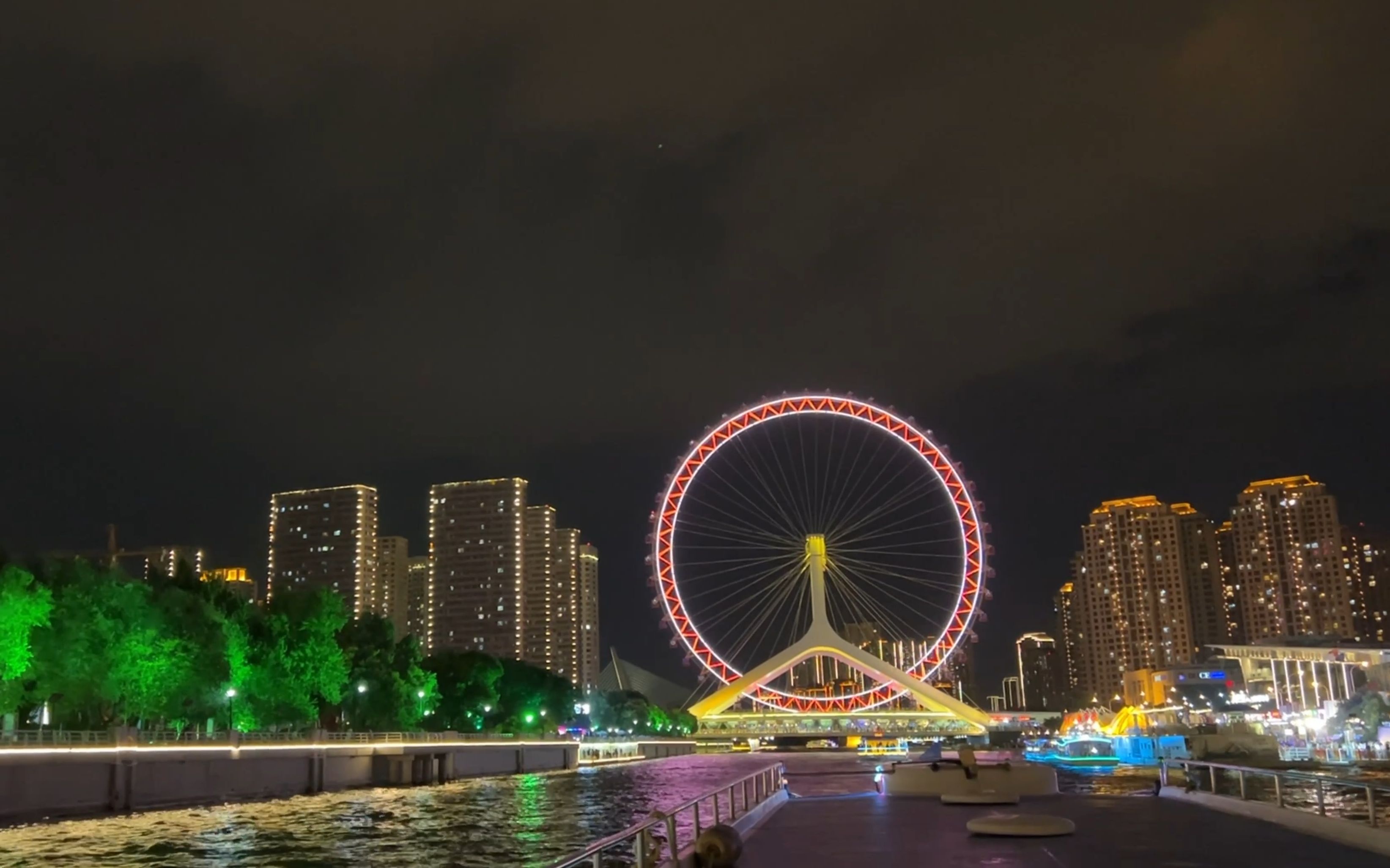 天津夜景 真实图片