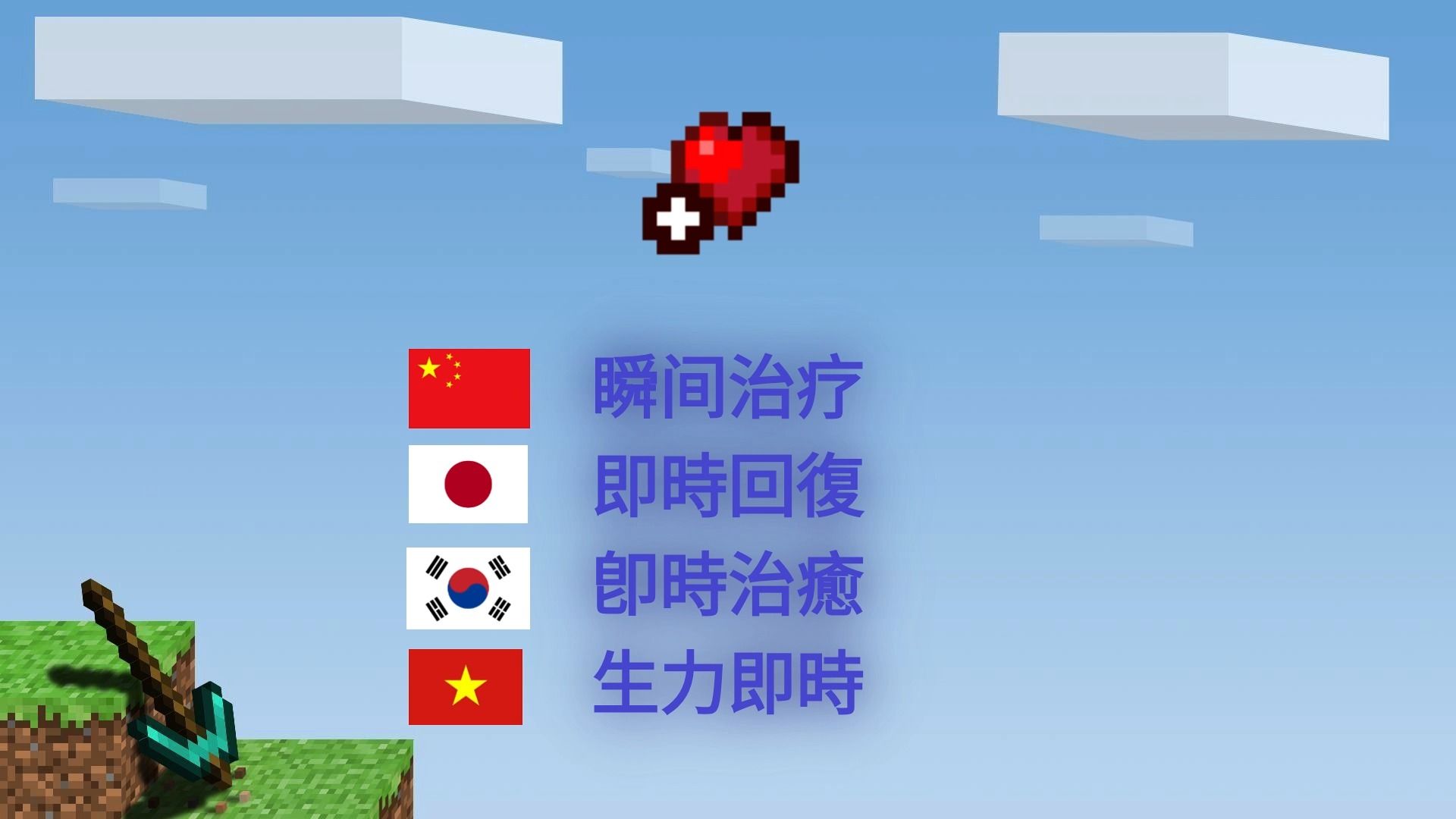 【汉字文化圈*Minecraft】不同附魔状态的汉日韩越南语译名单机游戏热门视频