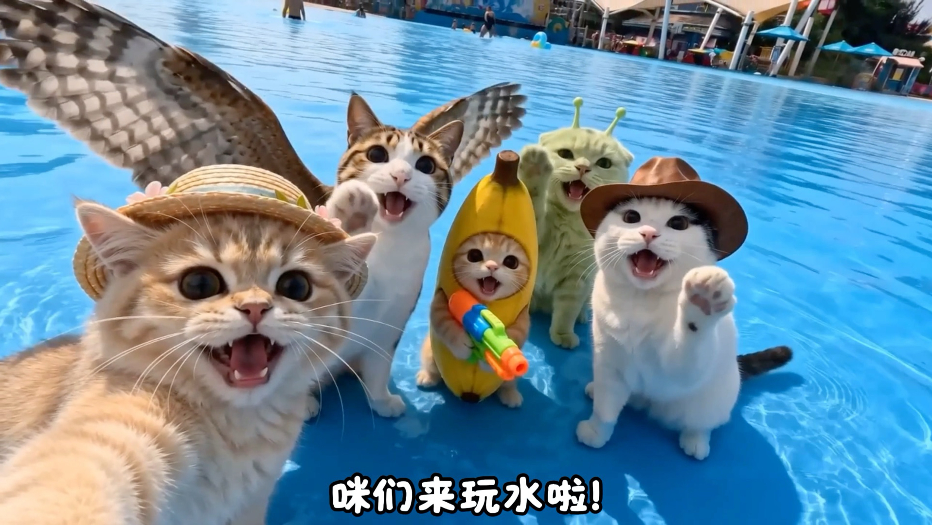 人！进来和咪一起玩水