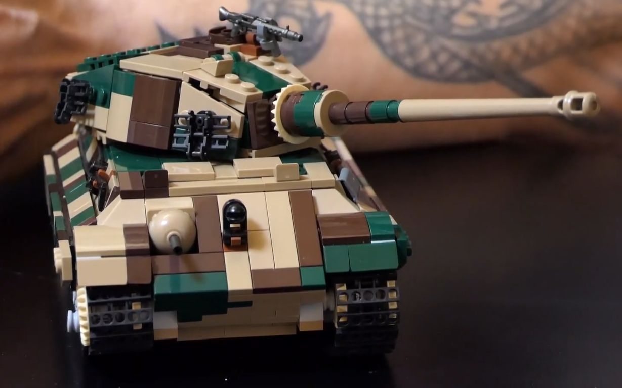 拼砌大师brickmania03虎王重型坦克经bm全新重制的虎