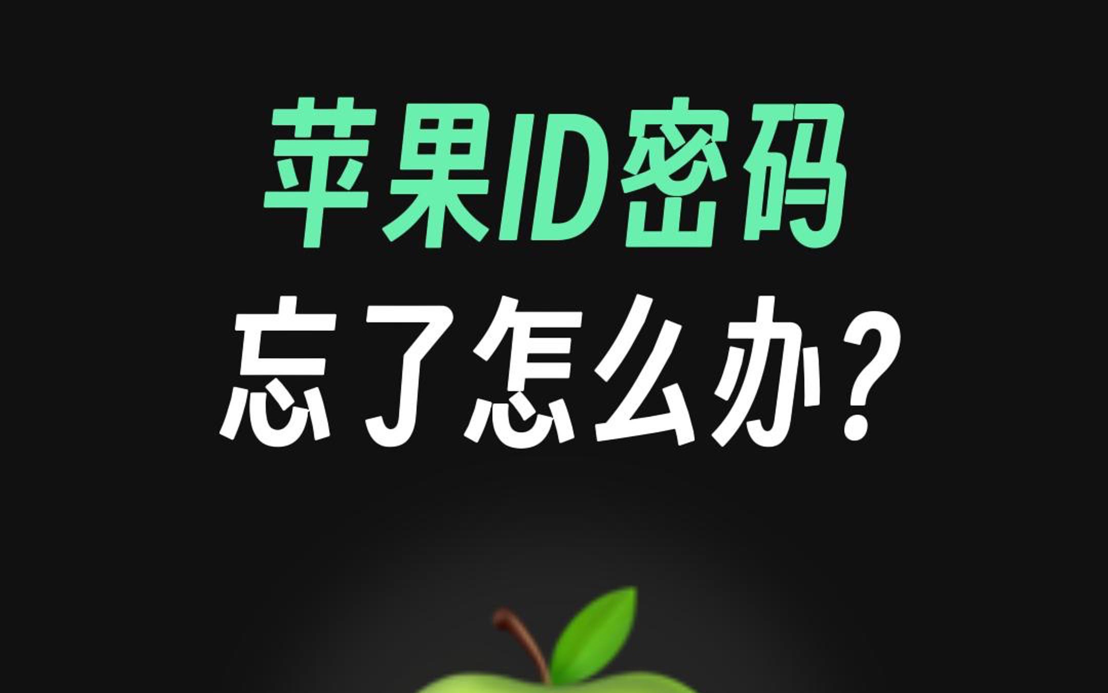 苹果手机Apple ID密码忘了怎么办?一招解决哔哩哔哩bilibili