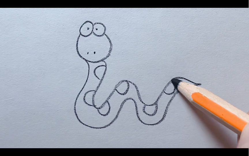 怎么画蛇 简笔画简单图片